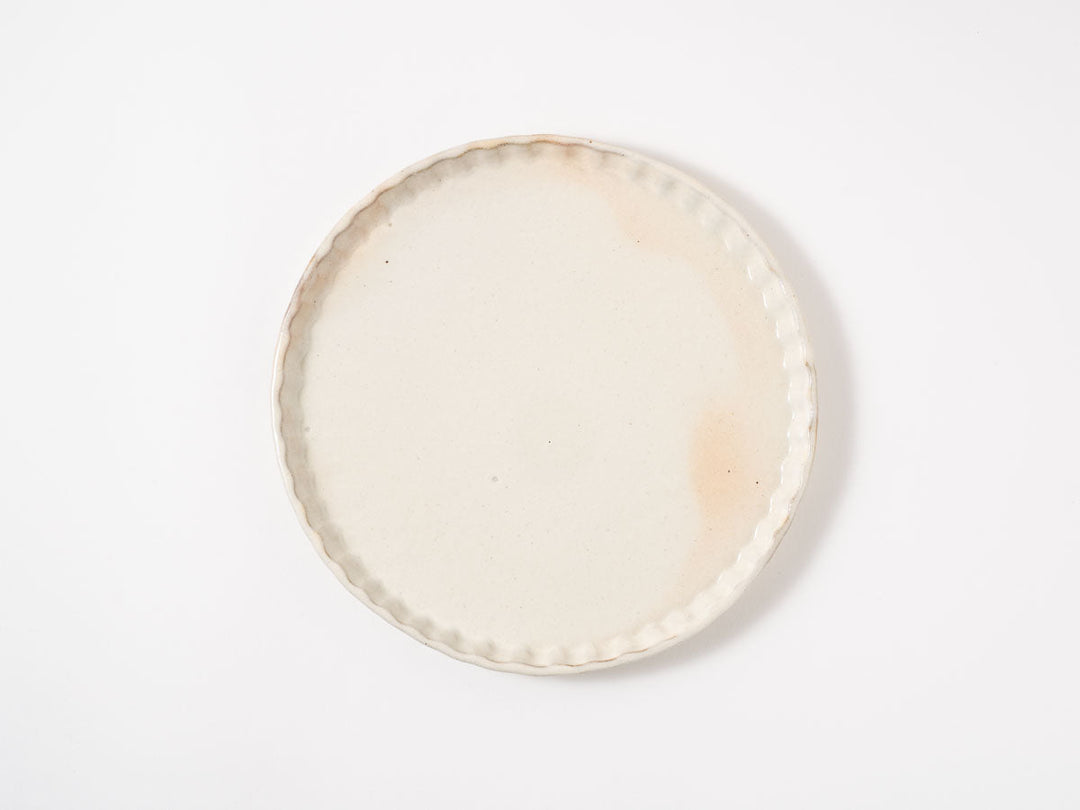 Kohiki Ruffled-Rim Plate, Medium — Hand-Glazed Japanese Pottery by Furutani Pottery