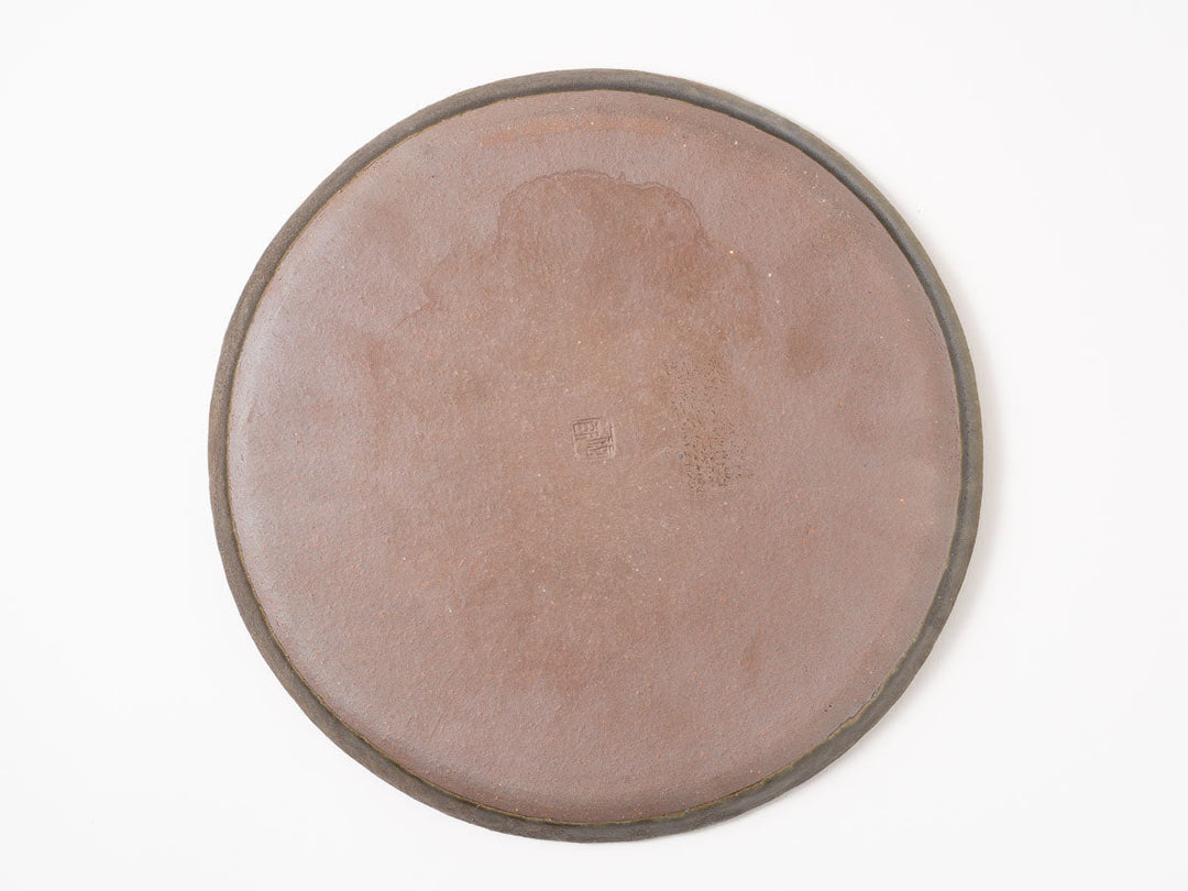 Sabi-Glazed Ruffled-Rim Plate, Large — Hand-Glazed Japanese Pottery by Furutani Pottery