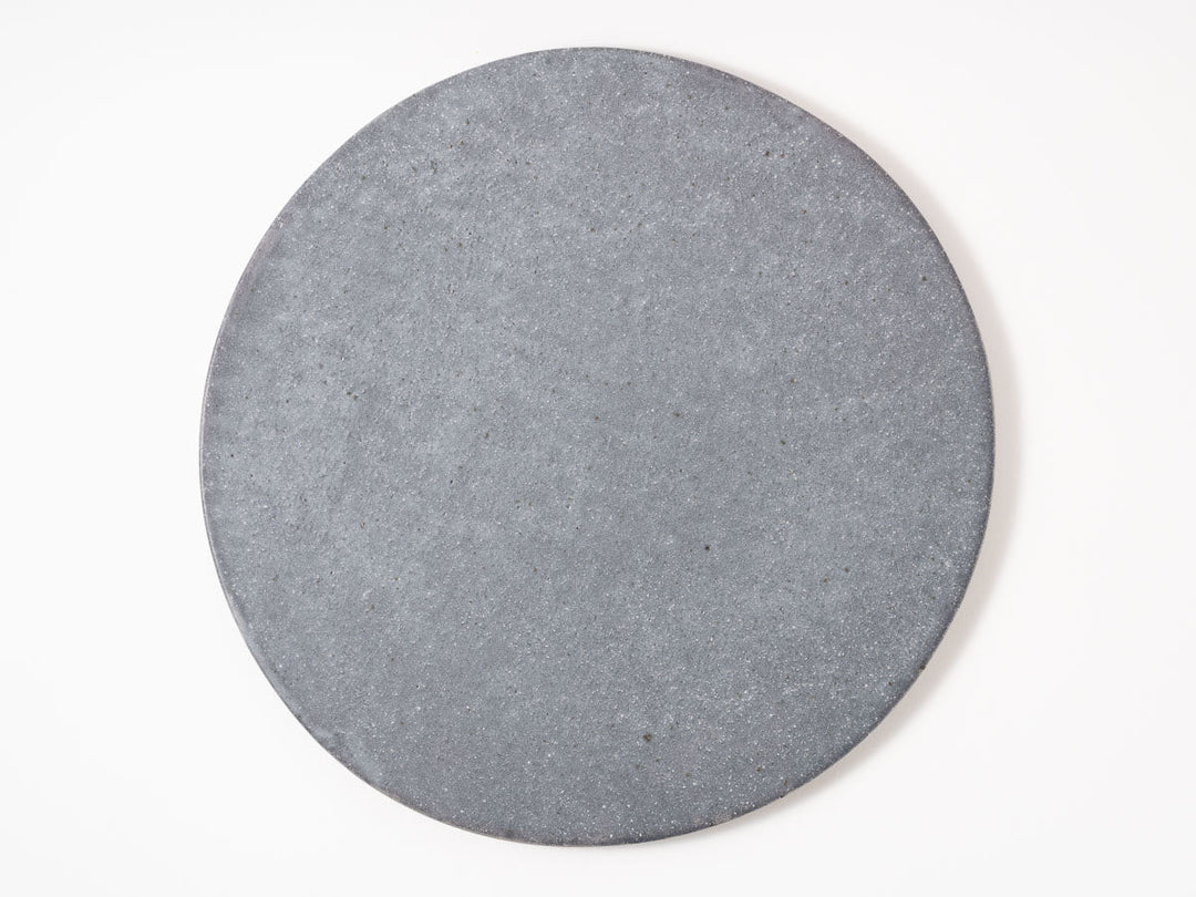 Gray-Glazed Flat Plate — Hand-Glazed Japanese Pottery by Furutani Pottery