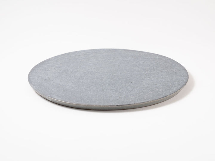 Gray-Glazed Flat Plate — Hand-Glazed Japanese Pottery by Furutani Pottery
