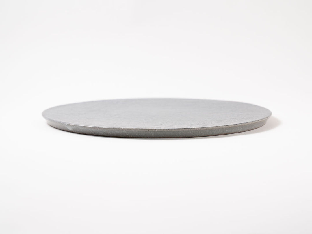 Gray-Glazed Flat Plate — Hand-Glazed Japanese Pottery by Furutani Pottery