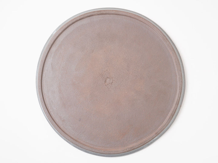 Gray-Glazed Flat Plate — Hand-Glazed Japanese Pottery by Furutani Pottery