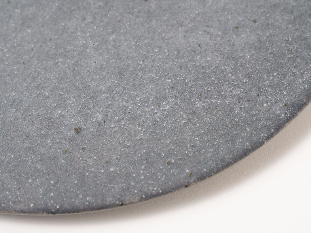Gray-Glazed Flat Plate — Hand-Glazed Japanese Pottery by Furutani Pottery