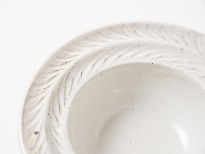 Iron-Speckled Leaf-Rim Bowl, Small — Hand-Glazed Japanese Pottery by Furutani Pottery