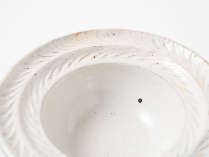 Iron-Speckled Leaf-Rim Bowl, Small — Hand-Glazed Japanese Pottery by Furutani Pottery