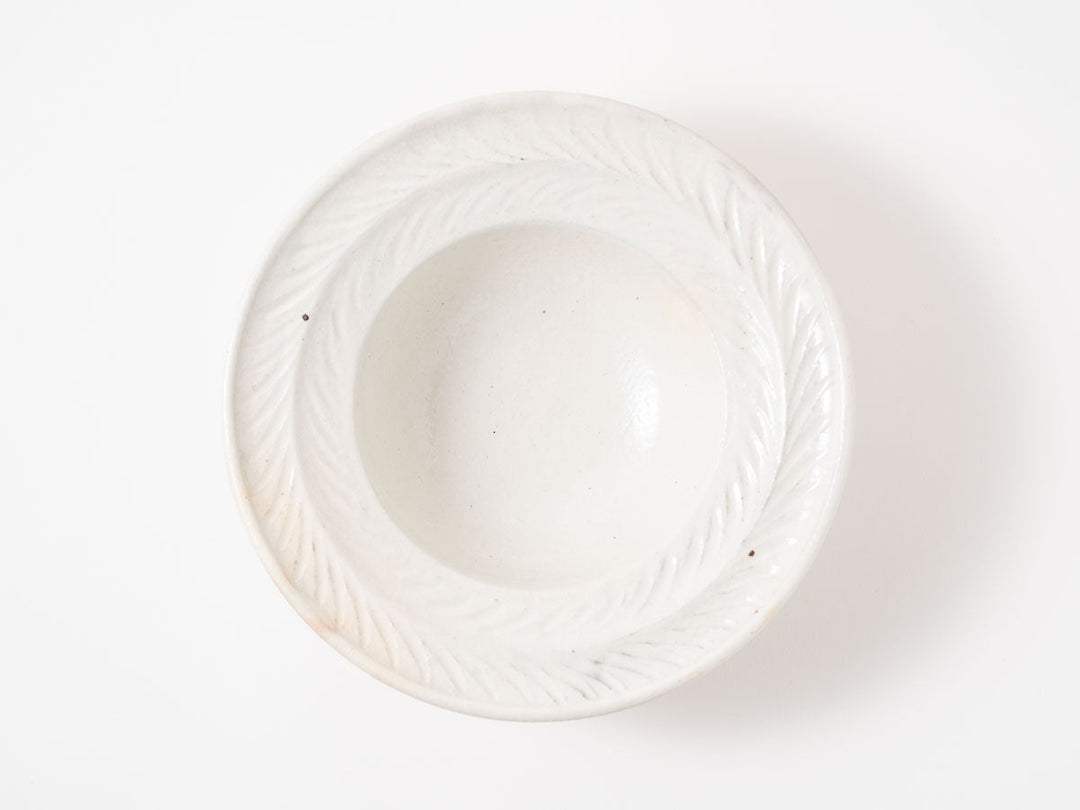 Iron-Speckled Leaf-Rim Bowl, Large — Hand-Glazed Japanese Pottery by Furutani Pottery
