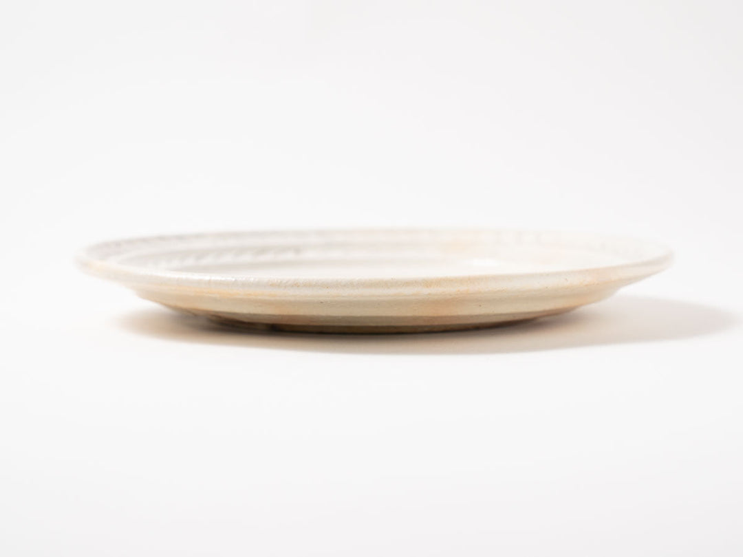 Iron-Speckled Leaf-Rim Plate, 8-Sun — Hand-Glazed Japanese Pottery by Furutani Pottery