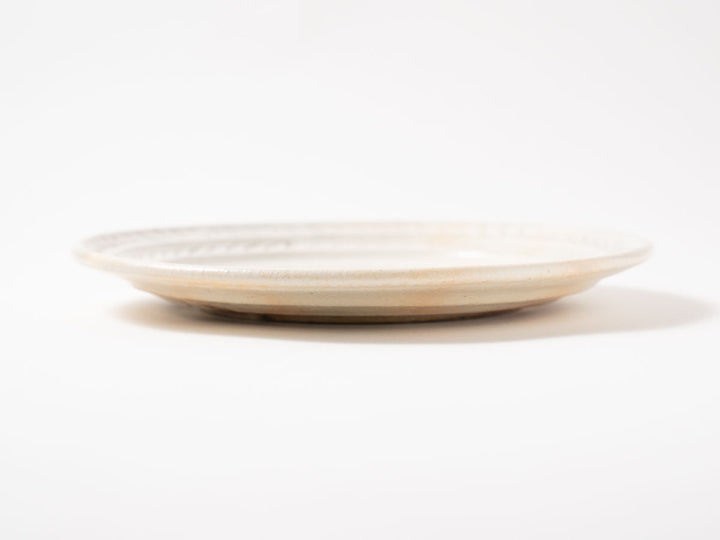 Iron-Speckled Leaf-Rim Plate, 8-Sun — Hand-Glazed Japanese Pottery by Furutani Pottery