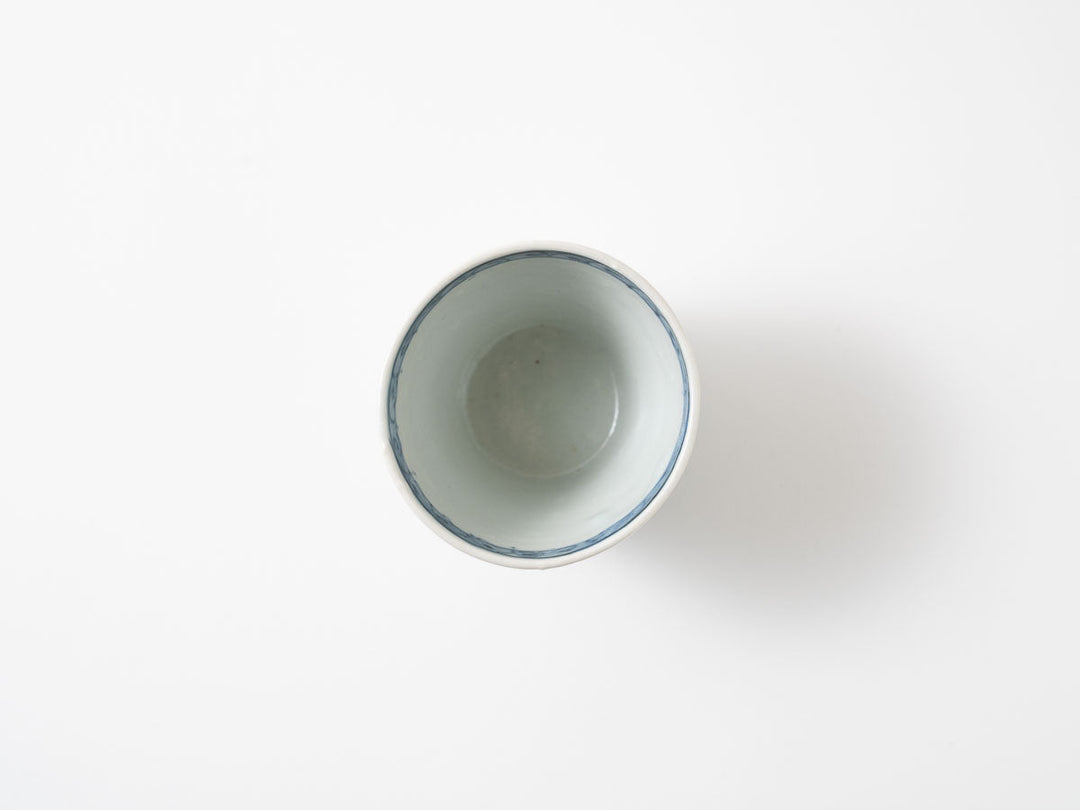 Soba Cup with Diamond Window Pattern — Hand-Painted Japanese Porcelain by Shotaro Yokota