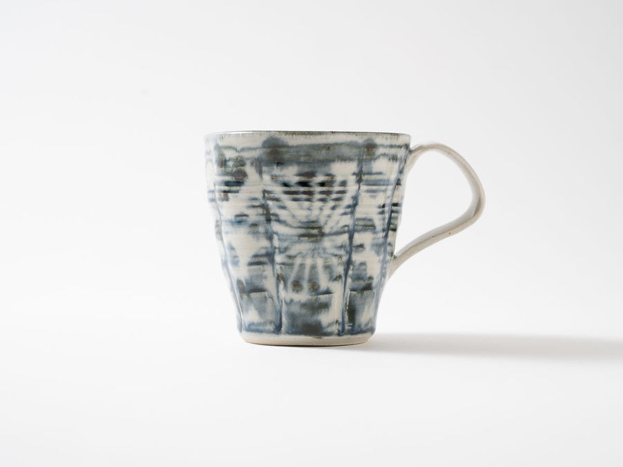 Annan Mug with Fireworks Arabesque — Hand-Painted Japanese Porcelain by Katsuro Yokota