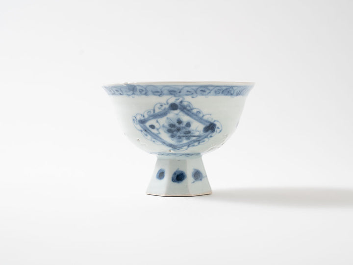Pedestal Small Bowl, Diamond Window-Frame Design Crafted By Shotaro Yokota