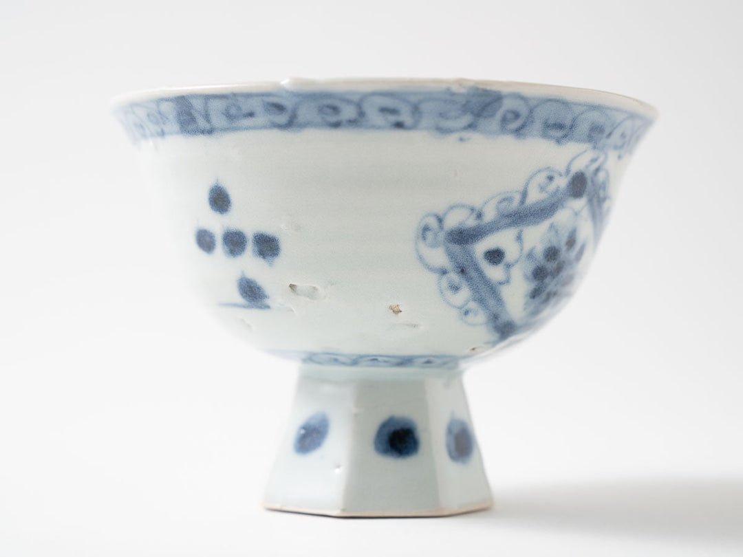 Pedestal Small Bowl, Diamond Window-Frame Design Crafted By Shotaro Yokota