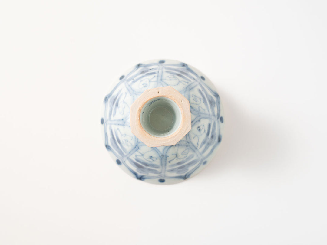 Pedestal Small Bowl, Eight-Petal Floral Crest Crafted By Shotaro Yokota