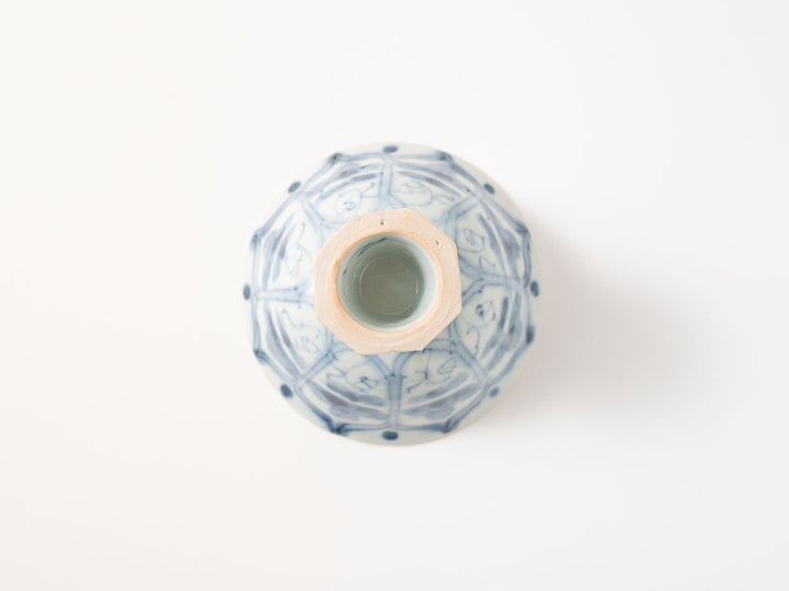 Pedestal Small Bowl, Eight-Petal Floral Crest Crafted By Shotaro Yokota