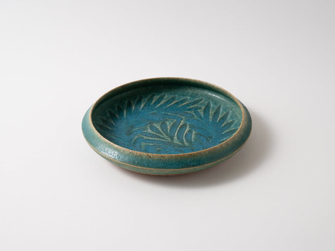 Round Plate 6-Sun Blue - Crafted By Jun Fujiwara