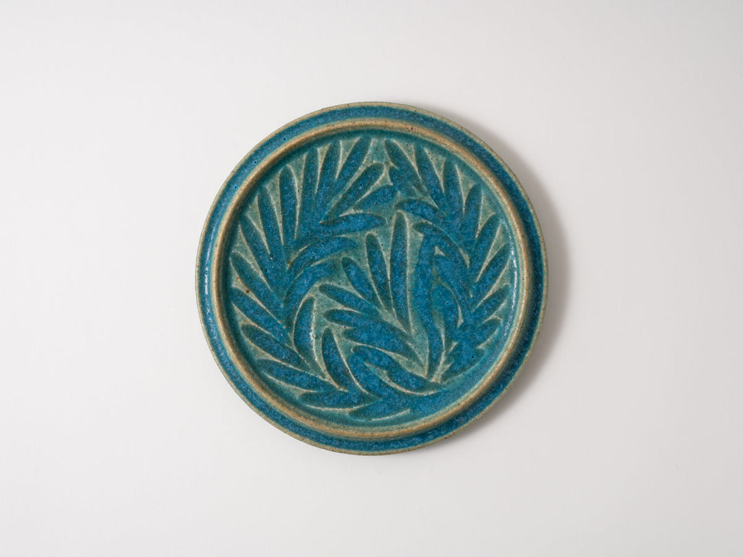 Flat Round Plate 6-Sun Blue - Crafted By Jun Fujiwara