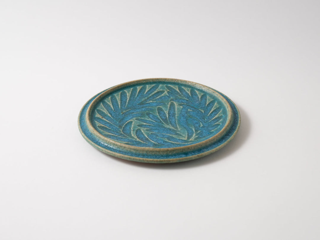 Flat Round Plate 6-Sun Blue - Crafted By Jun Fujiwara