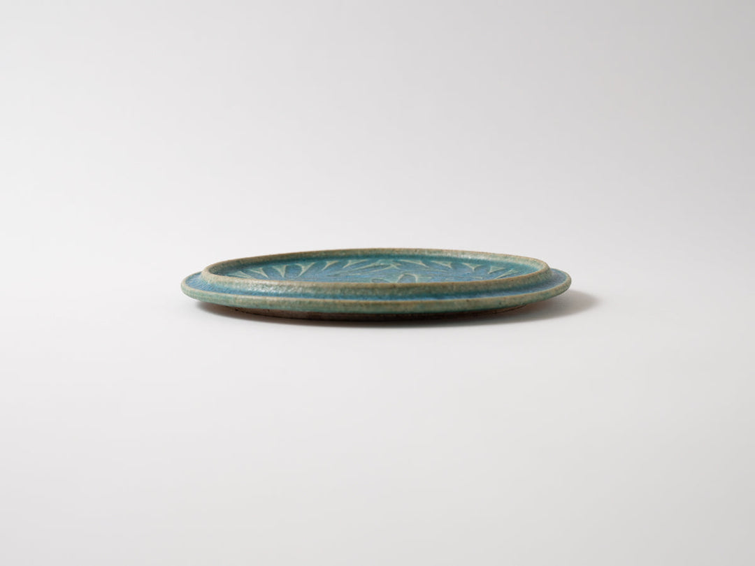 Flat Round Plate 6-Sun Blue - Crafted By Jun Fujiwara