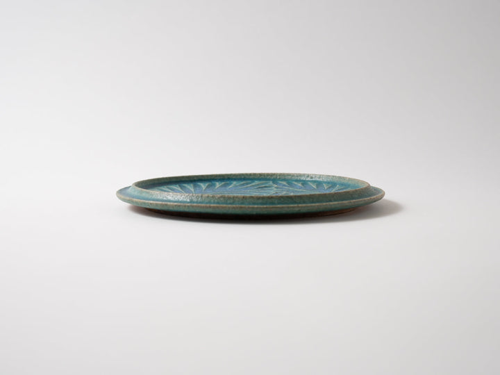 Flat Round Plate 7-Sun Blue - Crafted By Jun Fujiwara