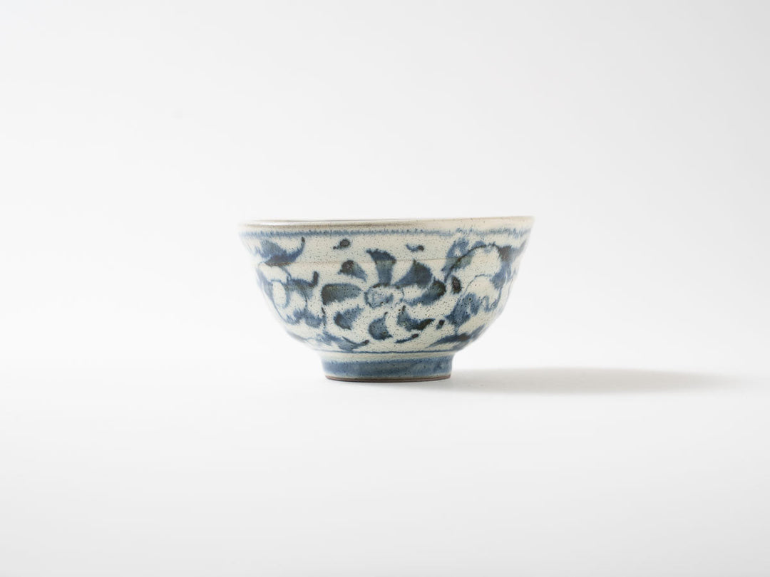 Annan Small Rice Bowl with Arabesque — Hand-Painted Japanese Porcelain by Katsuro Yokota