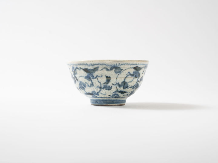 Annan Small Rice Bowl with Arabesque — Hand-Painted Japanese Porcelain by Katsuro Yokota