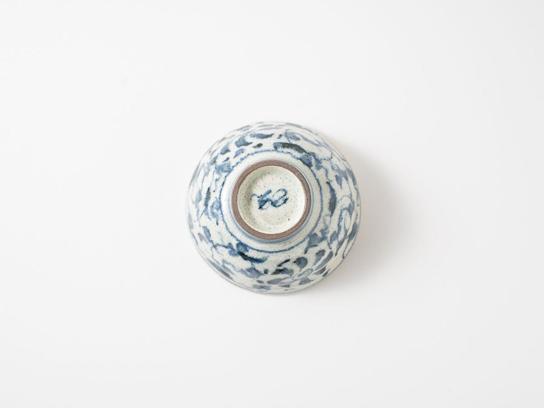 Annan Small Rice Bowl with Arabesque — Hand-Painted Japanese Porcelain by Katsuro Yokota