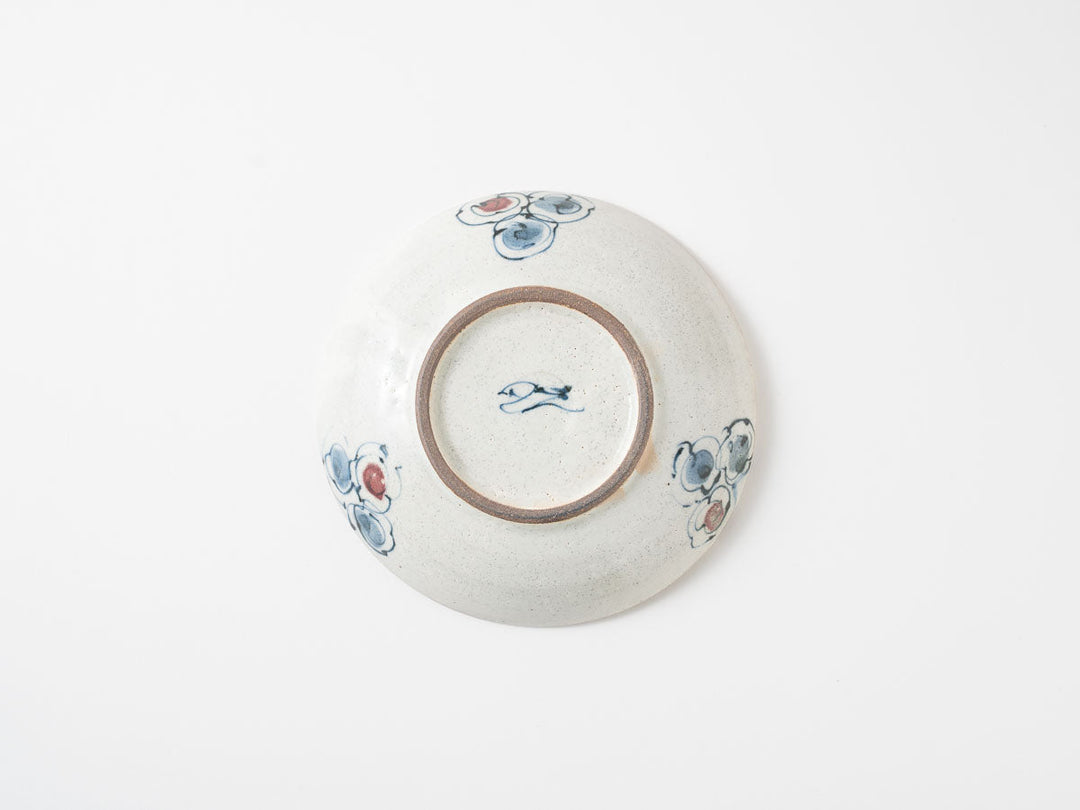 Annan Matte, Hana-Kumo Cloud Motif 5-Sun Plate Crafted By Katsuro Yokota