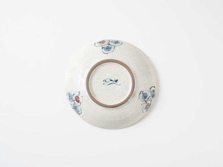 Annan Matte, Hana-Kumo Cloud Motif 5-Sun Plate Crafted By Katsuro Yokota