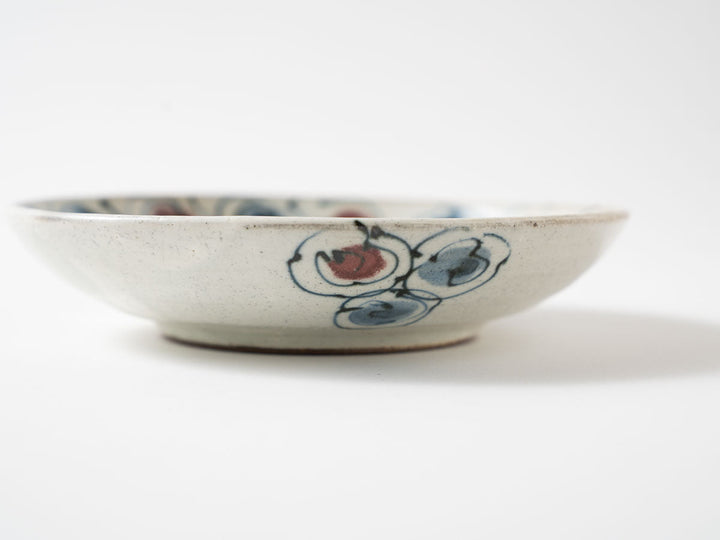 Annan Matte, Hana-Kumo Cloud Motif 5-Sun Plate Crafted By Katsuro Yokota