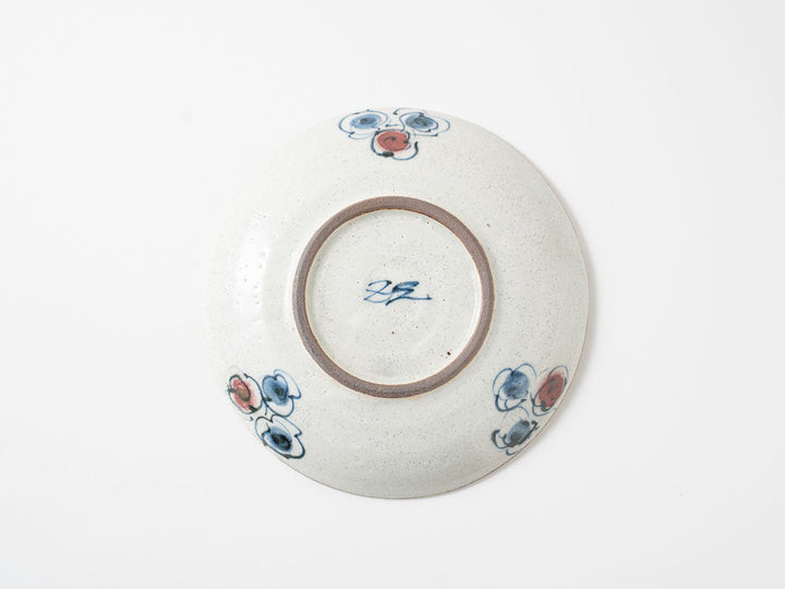 Annan Matte, Hana-Kumo Cloud Motif 6-Sun Plate Crafted By Katsuro Yokota