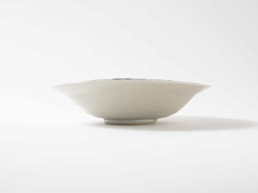 Annan-Style (Porcelain) Rimmed Double-Naburi 7-Sun Bowl, Hana-Karakusa Pattern Crafted By Katsuro Yokota