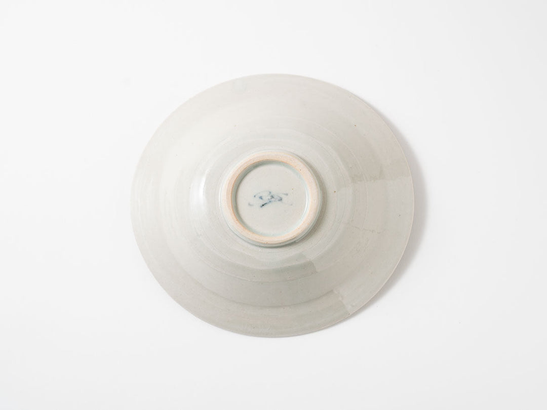 Annan-Style (Porcelain) Rimmed Double-Naburi 7-Sun Bowl, Hana-Karakusa Pattern Crafted By Katsuro Yokota