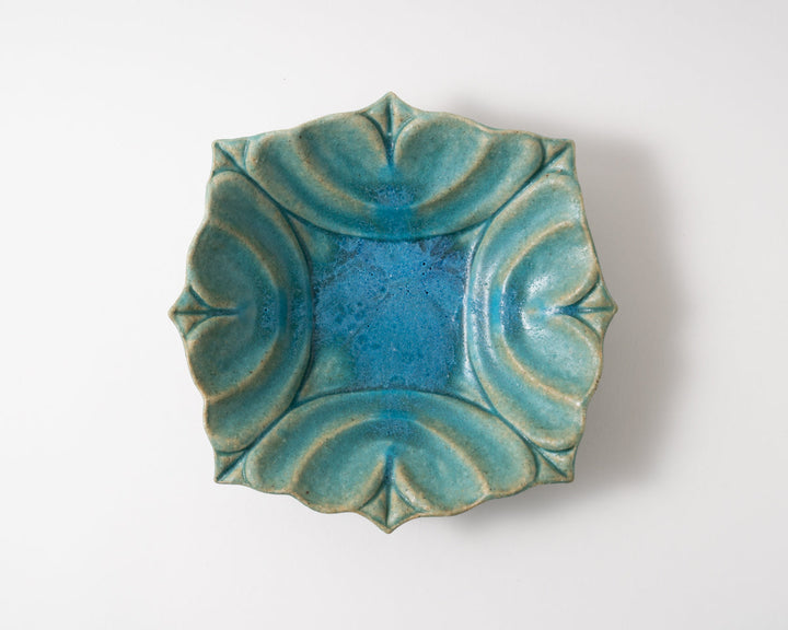 Heart Bowl Square L Blue - Crafted By Jun Fujiwara