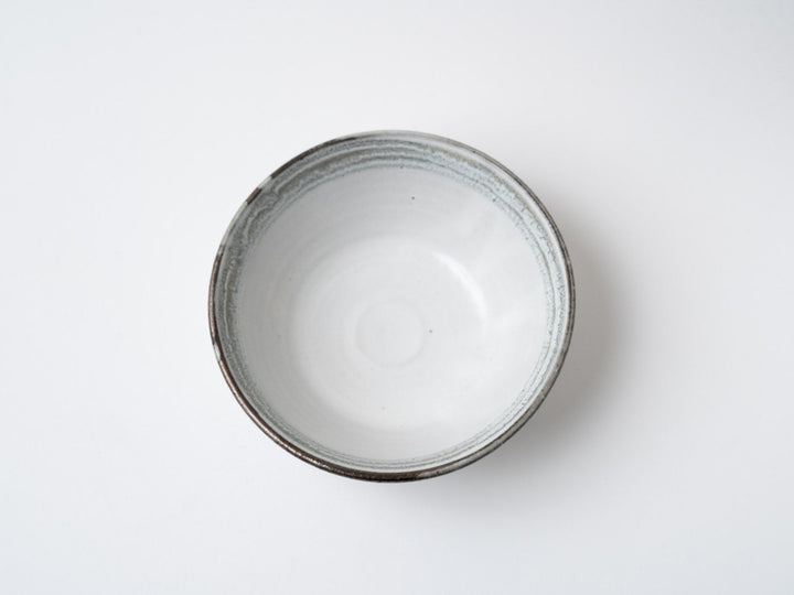 Small Bowl with White Slip line Carving - Crafted By Tatsuo Otomo