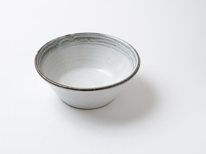 Small Bowl with White Slip line Carving - Crafted By Tatsuo Otomo