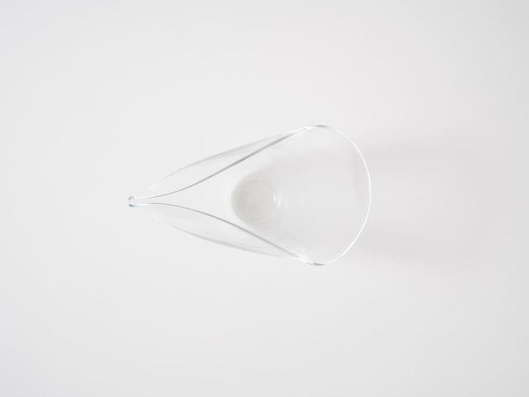 Katakuchi Sake Pourer ori Clear - Crafted By Yudai Koga