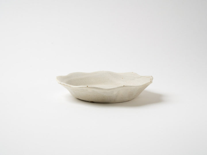 White Matte 5-Sun wave edge Plate - Crafted By Yui Higuchi