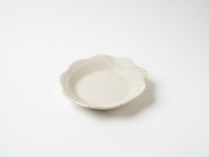 White Matte 5-Sun wave edge Plate - Crafted By Yui Higuchi