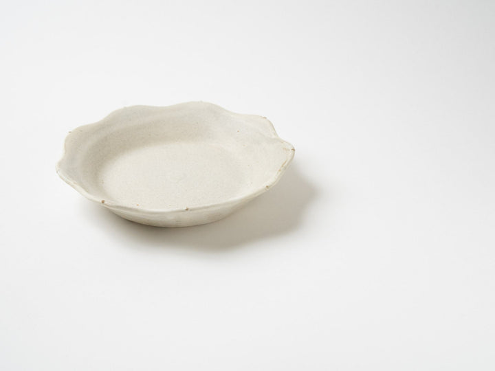 White Matte 5-Sun wave edge Plate - Crafted By Yui Higuchi
