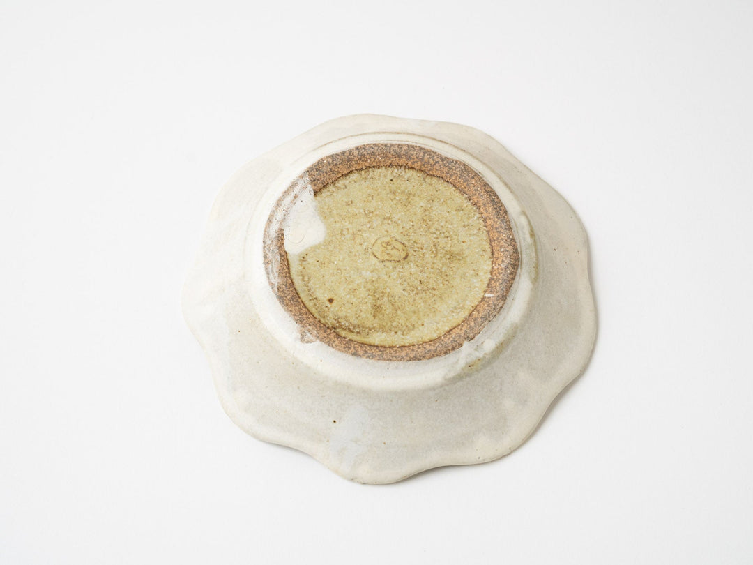 White Matte 5-Sun wave edge Plate - Crafted By Yui Higuchi