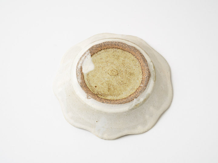 White Matte 5-Sun wave edge Plate - Crafted By Yui Higuchi