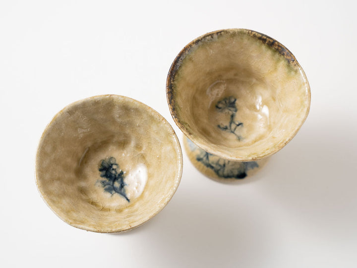 Hand Pinched Sake Cup Crafted By Tsubura Kagami — Hand-Glazed Japanese Pottery by Tsubura Kagami