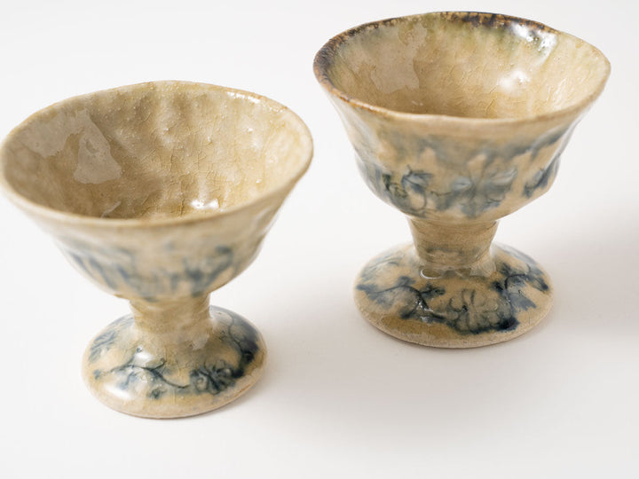 Hand Pinched Sake Cup Crafted By Tsubura Kagami — Hand-Glazed Japanese Pottery by Tsubura Kagami
