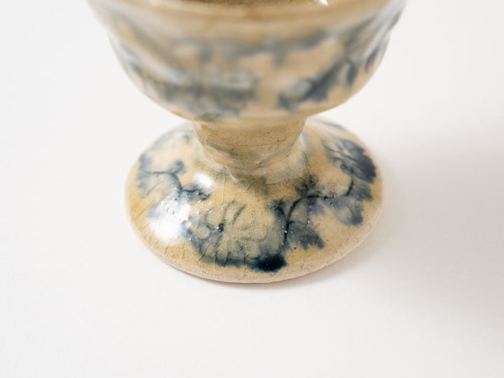 Hand Pinched Sake Cup Crafted By Tsubura Kagami — Hand-Glazed Japanese Pottery by Tsubura Kagami