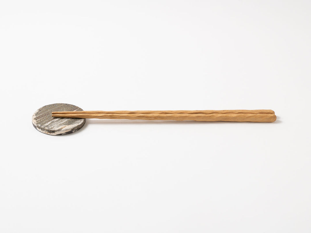 Earth Toned Round Chopstick Rest Crafted By Yuichi Hirai