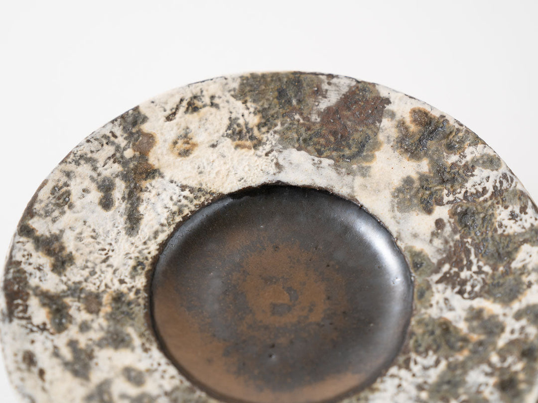 Earth Toned Compote Plate Small Crafted By Yuichi Hirai