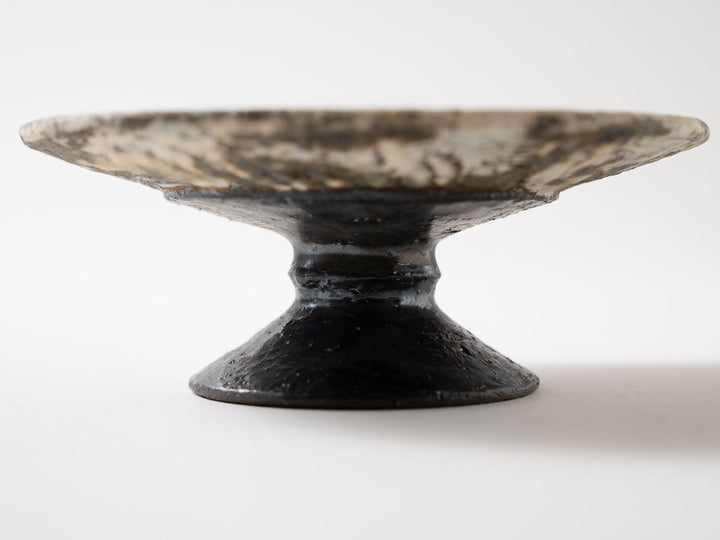 Earth Toned Compote Plate Small Crafted By Yuichi Hirai