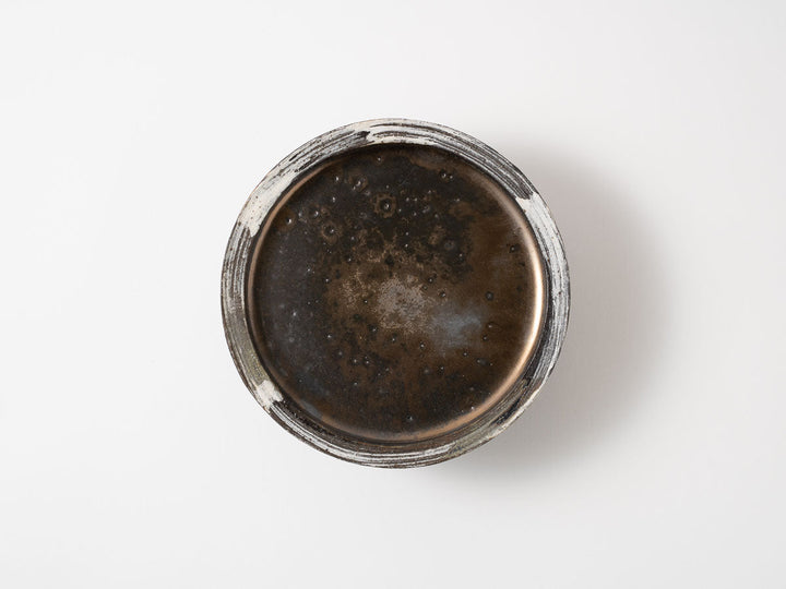 Earth Toned Brushstroke Compote Plate Medium Crafted By Yuichi Hirai