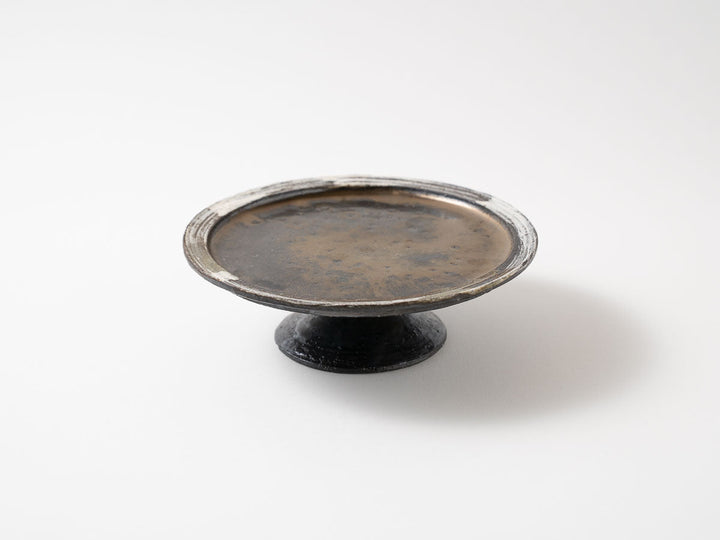 Earth Toned Brushstroke Compote Plate Medium Crafted By Yuichi Hirai