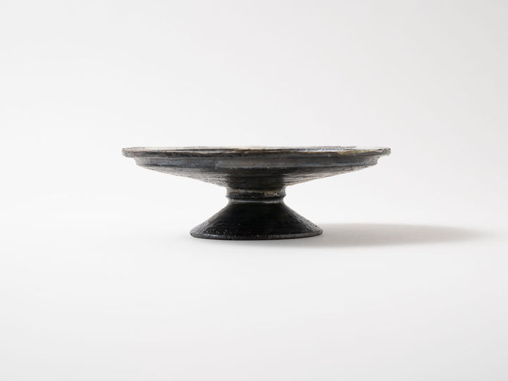 Earth Toned Brushstroke Compote Plate Medium Crafted By Yuichi Hirai